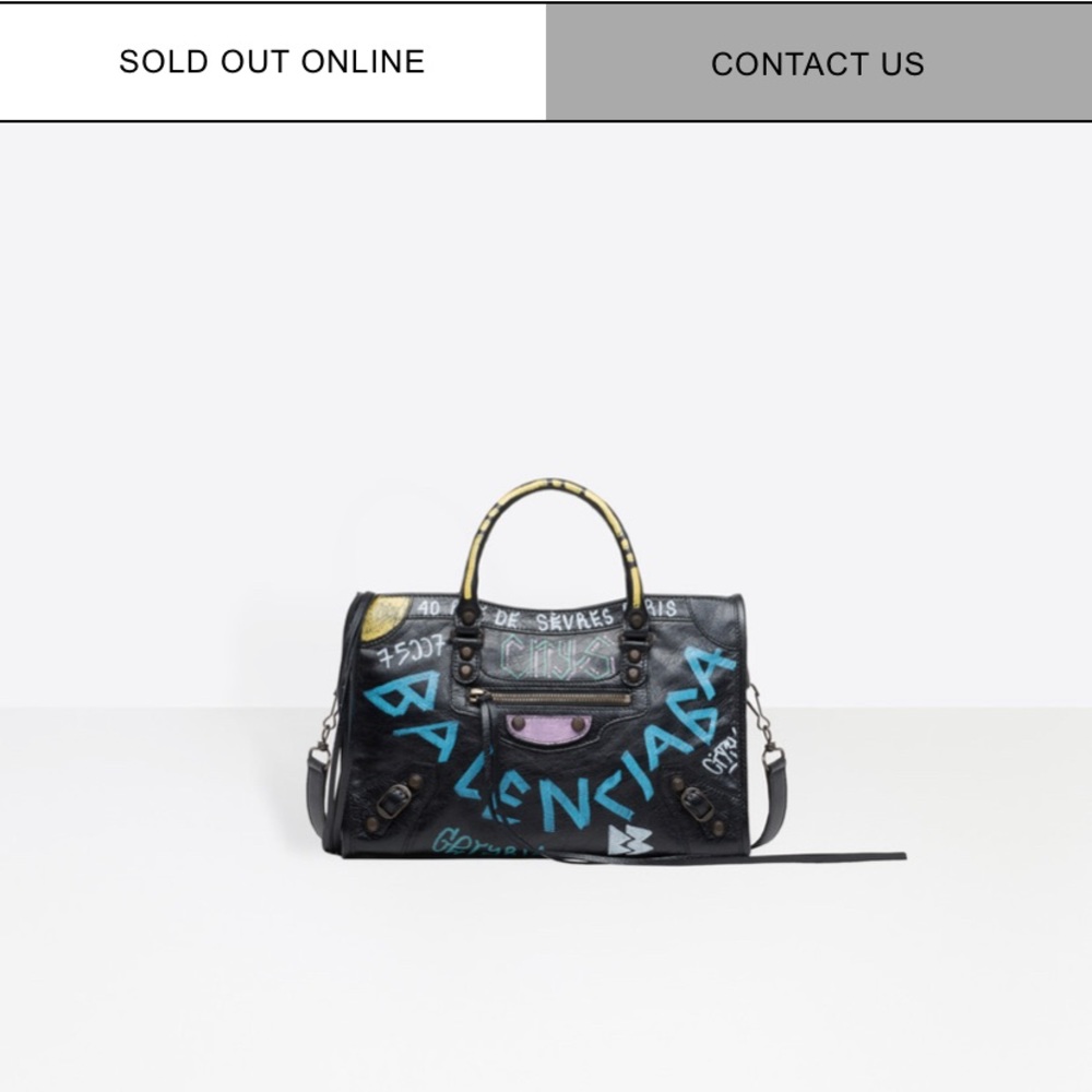 Balenciaga
Small City Graffiti Leather Satchel